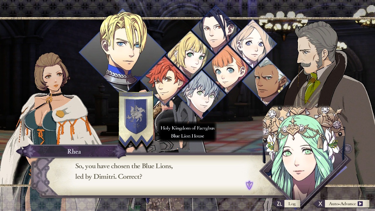 So, you have chosen the Blue Lions, led by Dimitri. Correct?